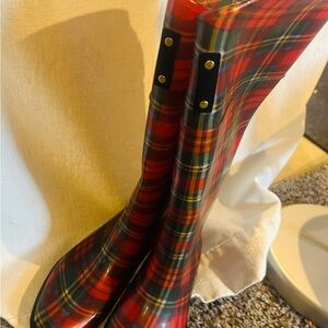 Polo by Ralph Lauren Red Tartan Rain Boots